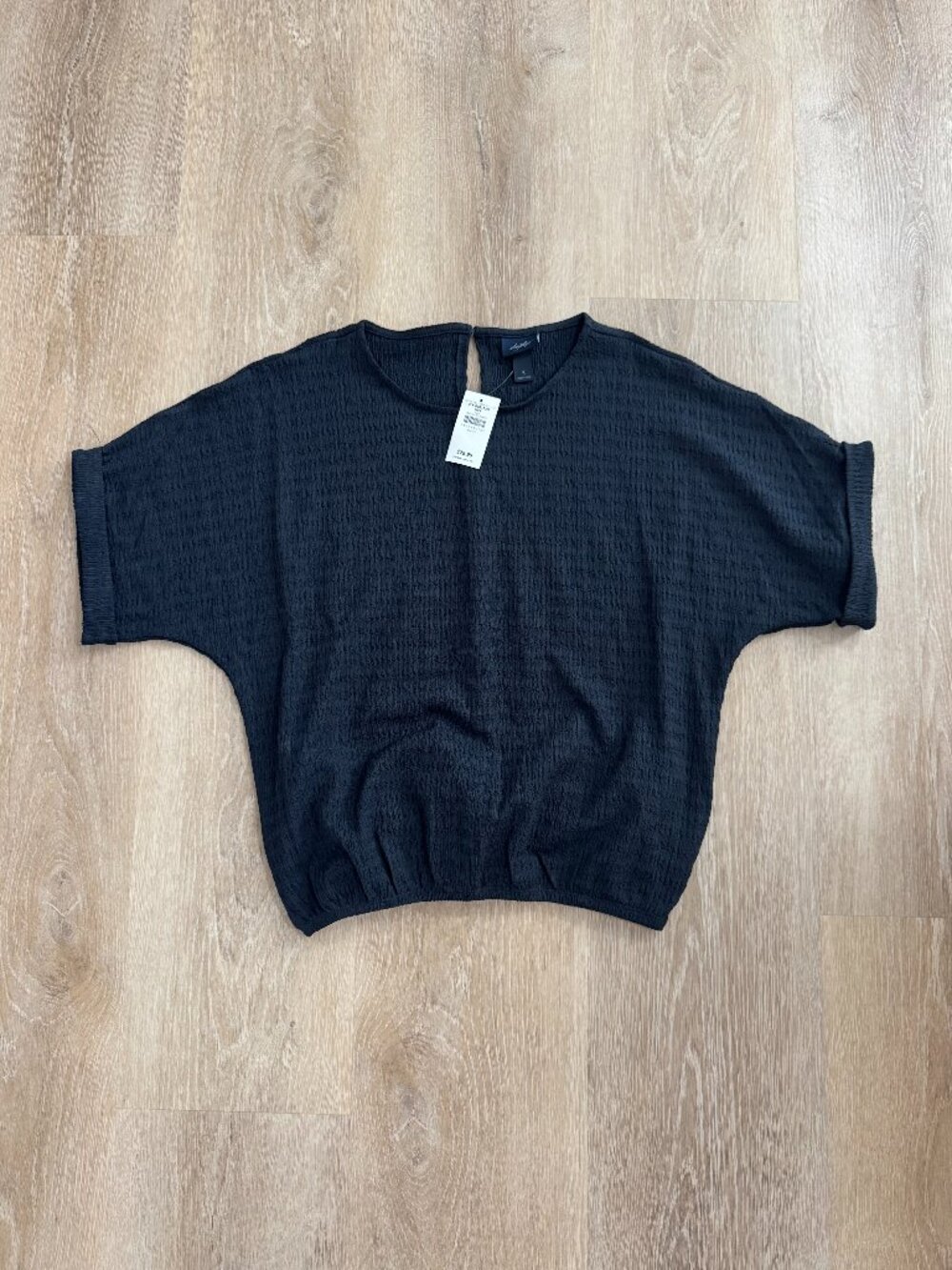 Daytrip Textured Dolman Top Navy Small NWT